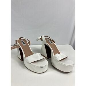 Steven New York Paysin Platform Sandal White Size 9M